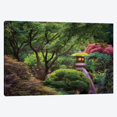 Japanese Garden Lantern Canvas Print #DEN1729} by Dennis Frates Canvas Art