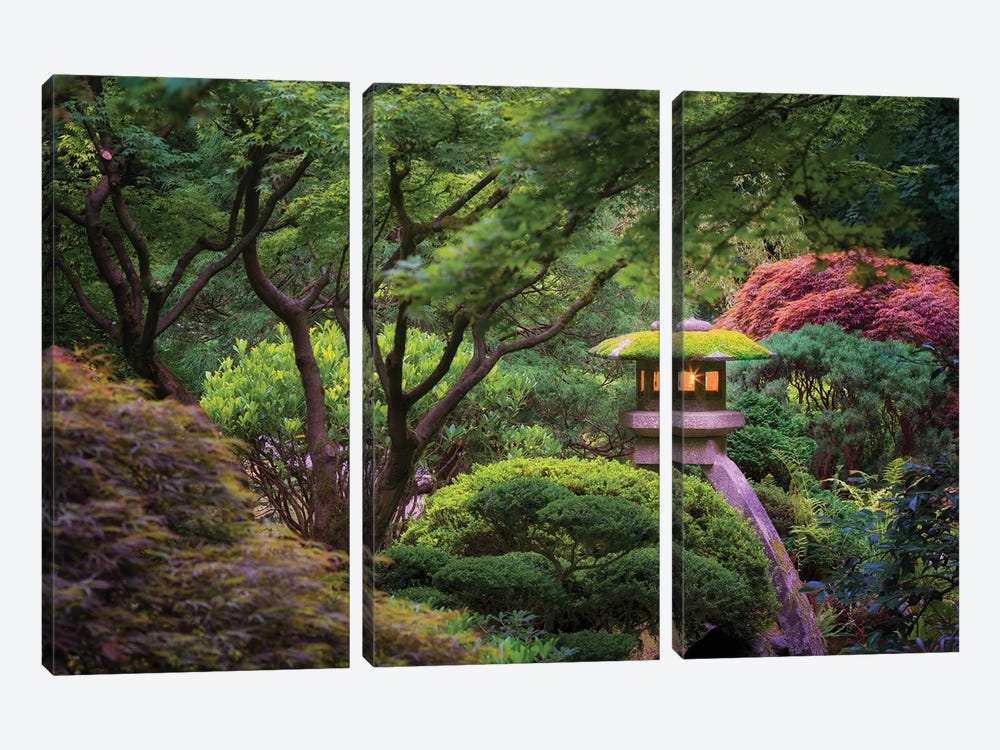 Japanese Garden Lantern by Dennis Frates 3-piece Art Print