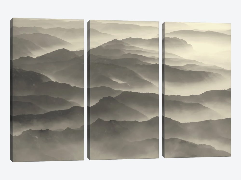 Foggy Mountains by Dennis Frates 3-piece Canvas Art Print