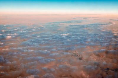 Sunset Clouds From The Air by Dennis Frates multi panel art