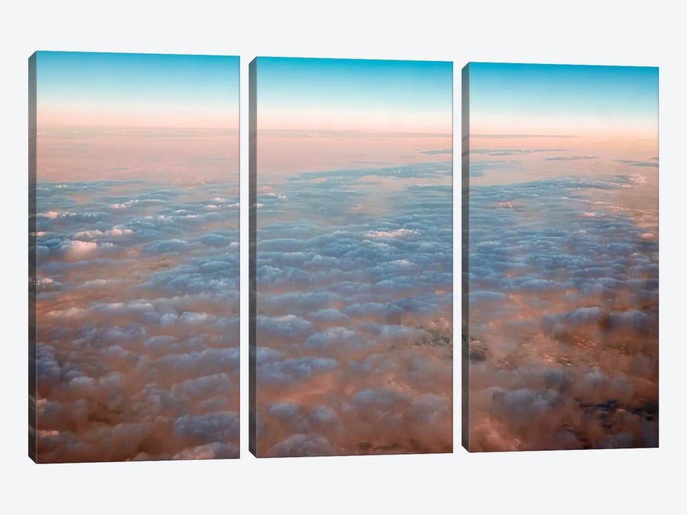 Sunset Clouds From The Air by Dennis Frates 3-piece Canvas Art Print