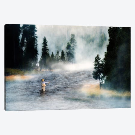 Early Morning Fly Fishing Canvas Print #DEN1809} by Dennis Frates Canvas Print