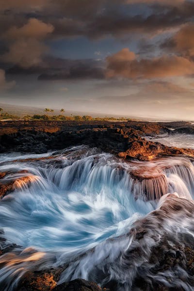 Lava Tube Waterfalls II by Dennis Frates art print
