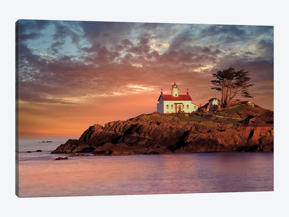 Lighthouse Sunset II by Dennis Frates 1-piece Art Print