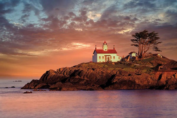 Islands: Lighthouse Sunset II by Dennis Frates