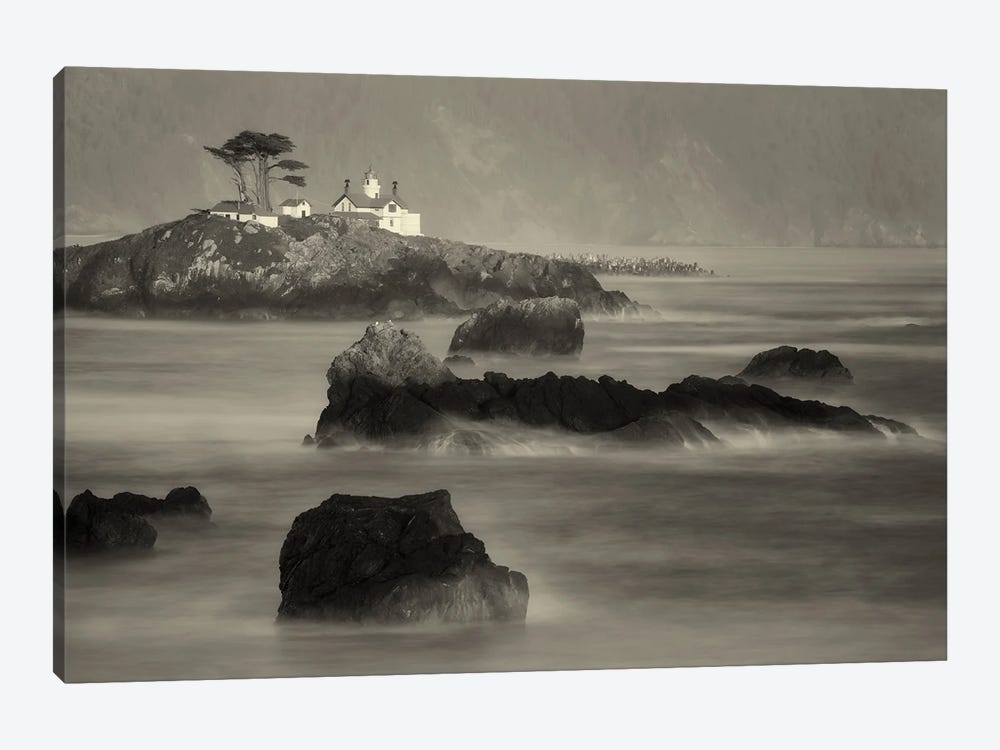 Lighthouse And Seas by Dennis Frates 1-piece Art Print