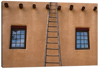 Adobe Ladder Canvas Art Print - Dennis Frates