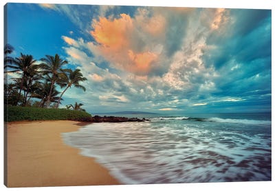 Maui Sunset Canvas Art Print - Golden Hour