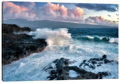 Maui Waves And Sunrise Canvas Art Print - Maui Art