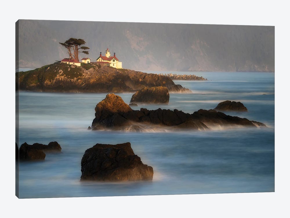Evening Mist And Lighthouse by Dennis Frates 1-piece Canvas Wall Art