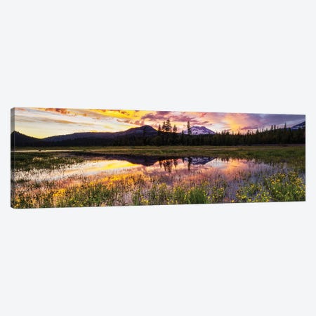 South Sister Panoramic Canvas Print #DEN1988} by Dennis Frates Canvas Artwork