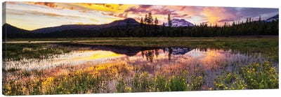 South Sister Panoramic Canvas Art Print - Dennis Frates