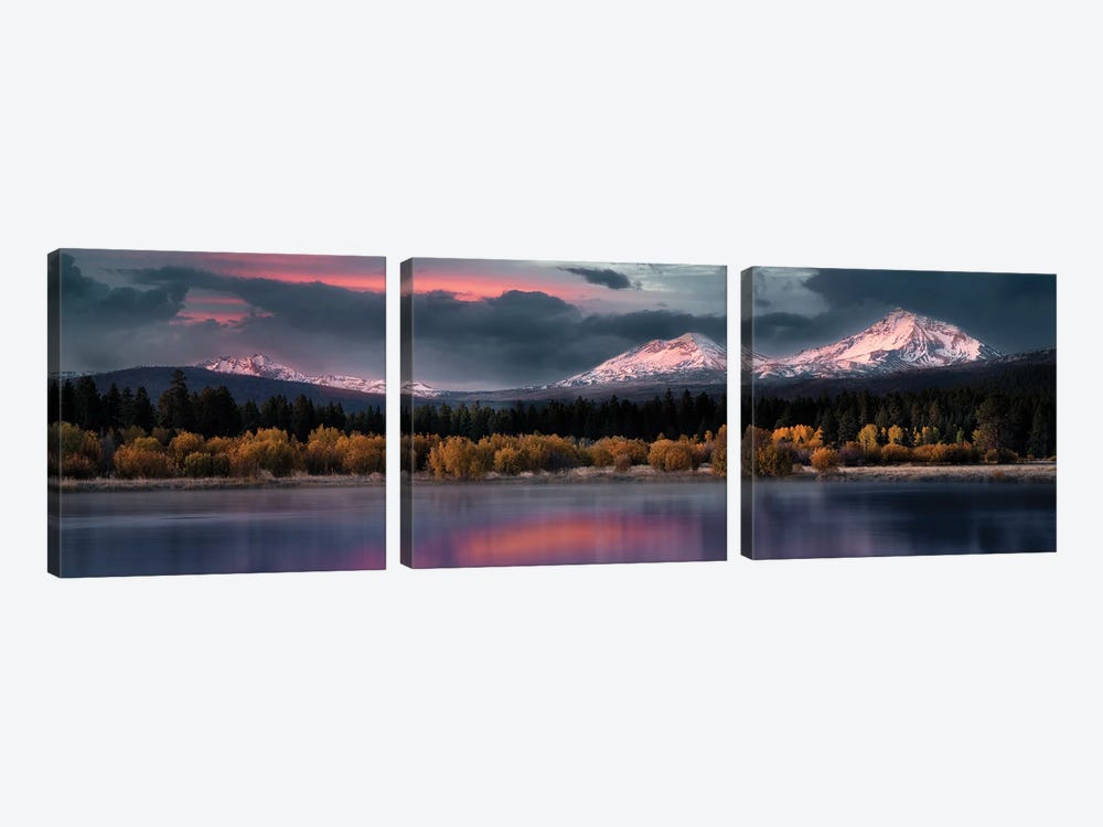 Sisters Sunrise Panoramic by Dennis Frates 3-piece Art Print