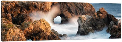 Sea Arch Panoramic Canvas Art Print - Rocky Beach Art