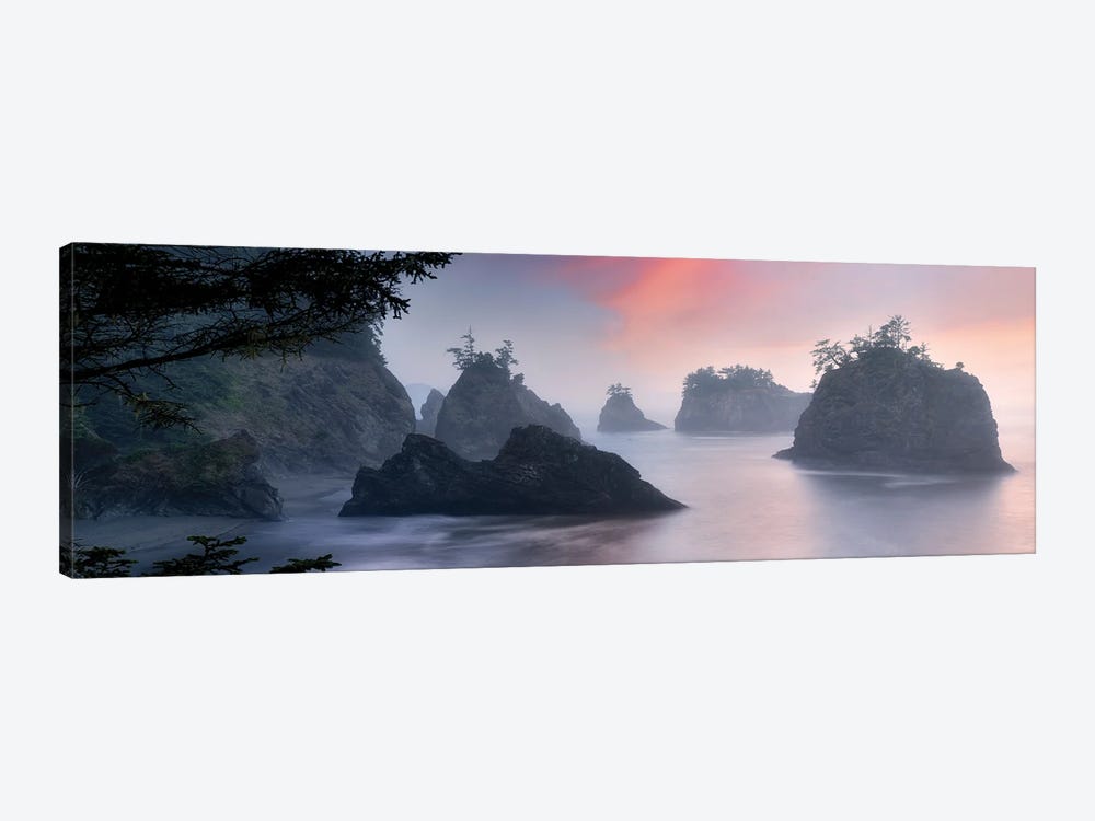 Oregon Coast Sunrise Panoramic by Dennis Frates 1-piece Art Print