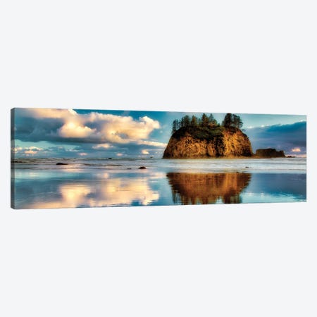 Low Tide Reflection Panoramic Canvas Print #DEN2011} by Dennis Frates Canvas Wall Art