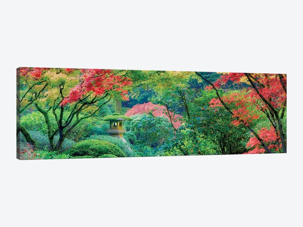Japanese Garden Panoramic by Dennis Frates 1-piece Canvas Print
