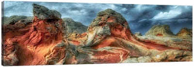 Colorful Rock Formation Panoramic Canvas Art Print - Dennis Frates