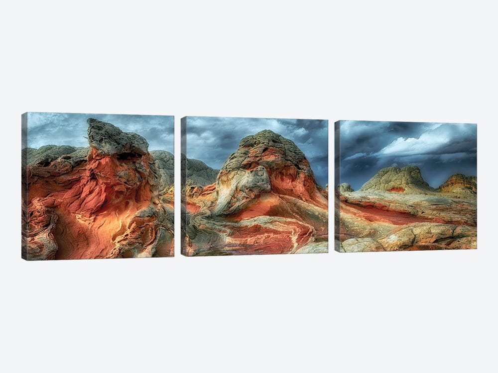 Colorful Rock Formation Panoramic by Dennis Frates 3-piece Canvas Print