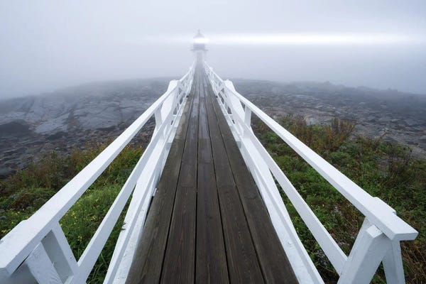 Lighthouses: Foggy Lighthouse III by Dennis Frates
