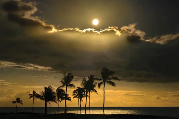 Dennis Frates: Hawaii Ocean Moonset by Dennis Frates