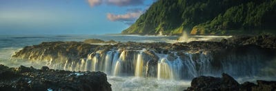 Shoreline Waves by Dennis Frates framed canvas print