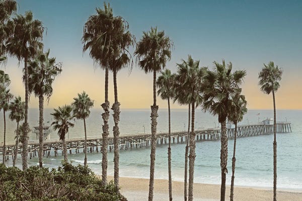 Tropical Beaches: Nostalgic San Clemente Pier by Dennis Frates