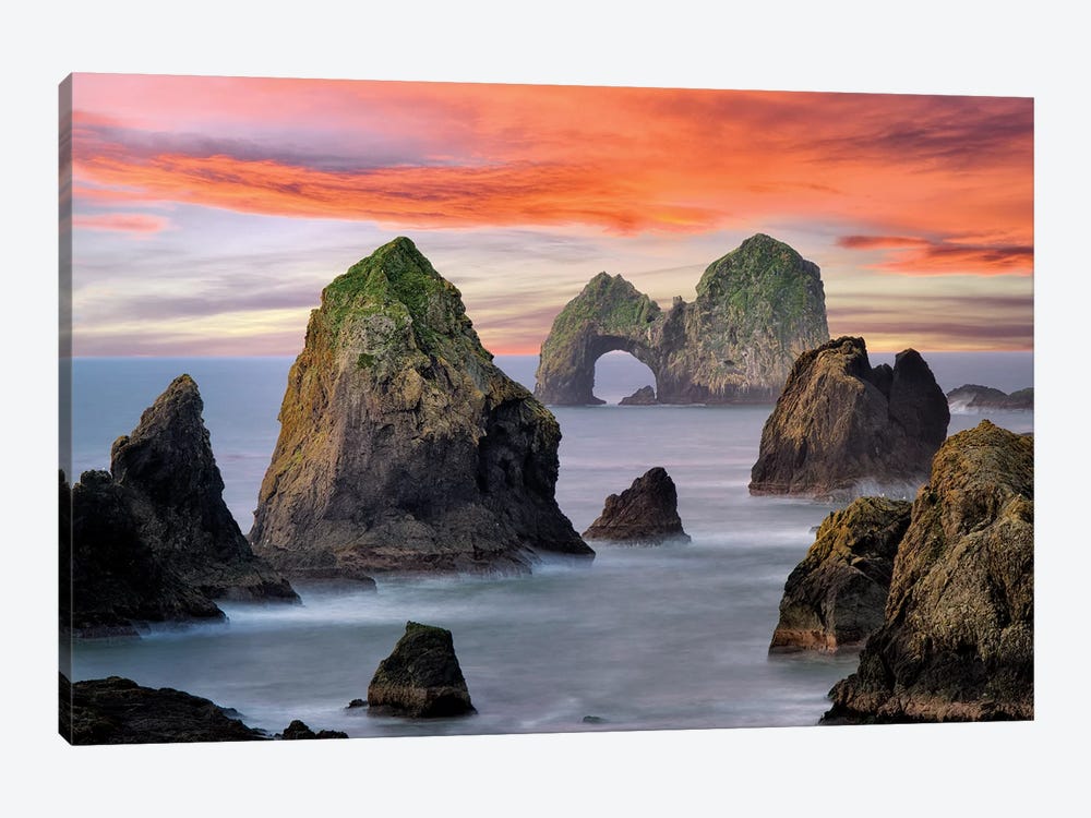 Ocean Arch Sunset by Dennis Frates 1-piece Canvas Art Print