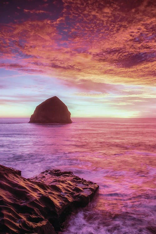 Sunset Rocks by Dennis Frates wall art