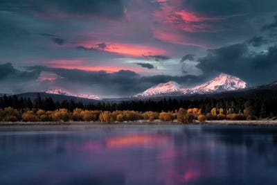 Peak Sunrise by Dennis Frates framed canvas print