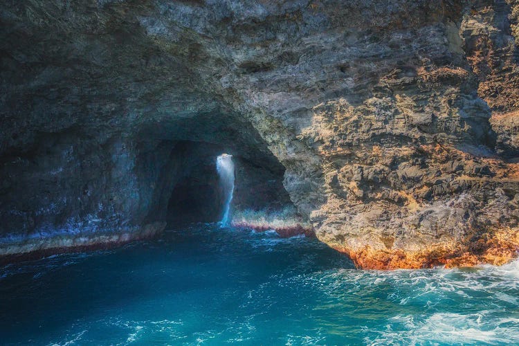 Dennis Frates: Napali Waterfall by Dennis Frates