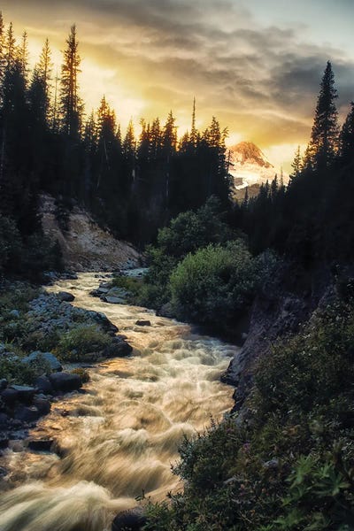 Newton Creek And Mt. Hood, Oregon