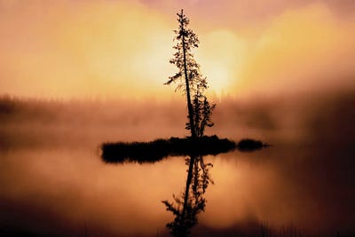 Dennis Frates - Multi Panel Prints: First Lake Light by Dennis Frates
