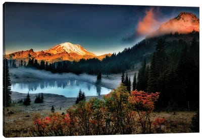 Rainier Sunrise Canvas Art Print - Mount Rainier National Park Art