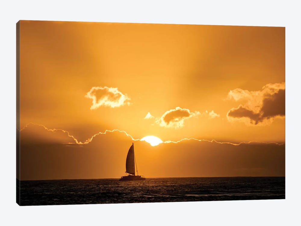 Sailboat Sunset I by Dennis Frates 1-piece Canvas Art