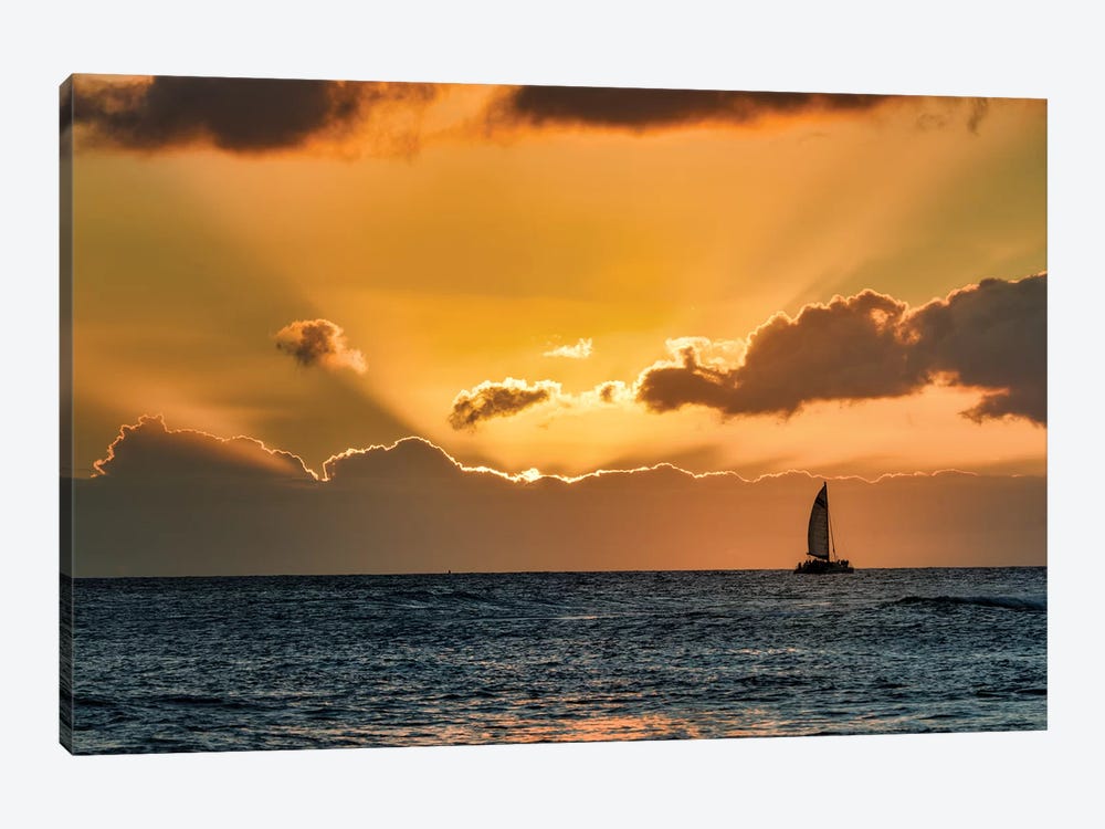 Sailboat Sunset II by Dennis Frates 1-piece Canvas Wall Art