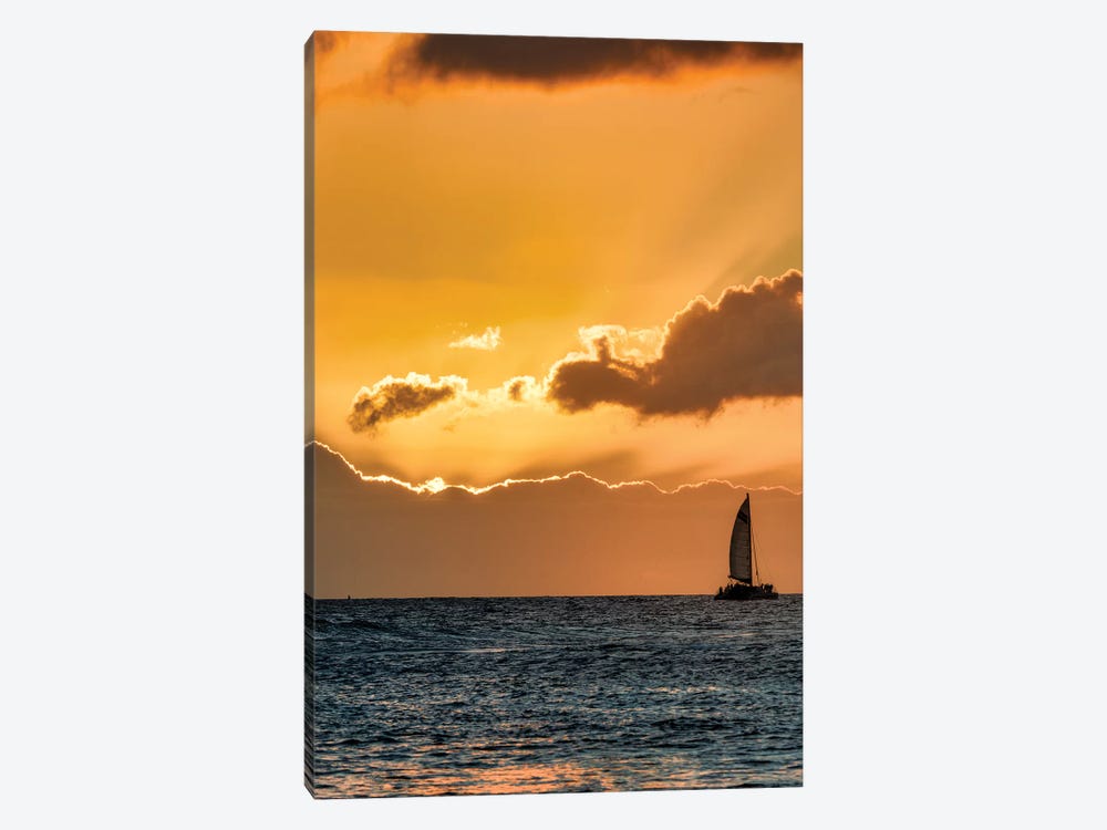 Sailboat Sunset III by Dennis Frates 1-piece Canvas Print