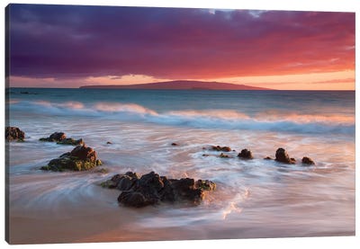 Soft Maui Sunset Canvas Art Print - Dennis Frates