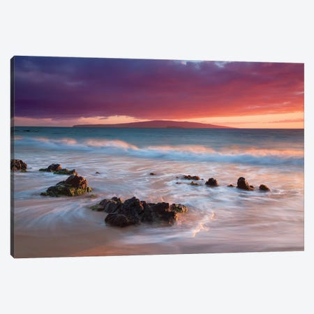 Soft Maui Sunset Canvas Print #DEN315} by Dennis Frates Canvas Art Print