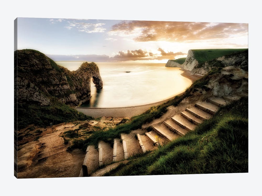 Steps To The Ocean by Dennis Frates 1-piece Canvas Print