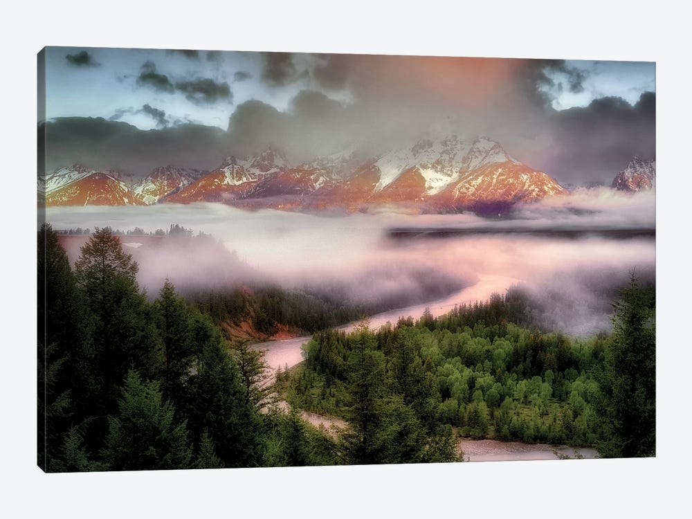 Teton Sunrise by Dennis Frates 1-piece Canvas Print
