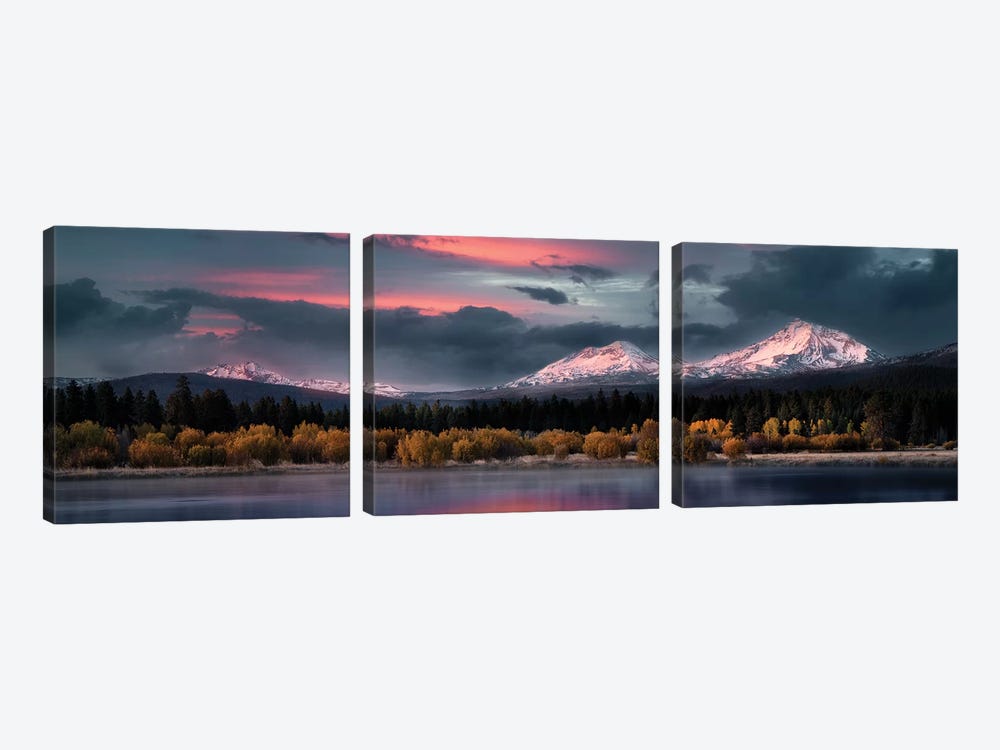 Three Sisters Sunrise by Dennis Frates 3-piece Canvas Print