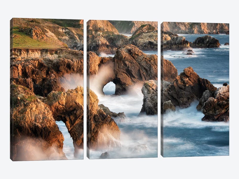 Wave Framed Arch by Dennis Frates 3-piece Canvas Print