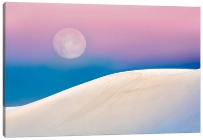 White Sands Moon Canvas Art Print - Dennis Frates