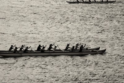 Canoes by Dennis Frates canvas print