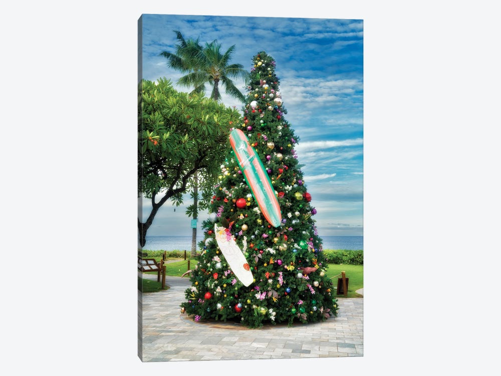 Tropical Christmas Tree by Dennis Frates 1-piece Art Print