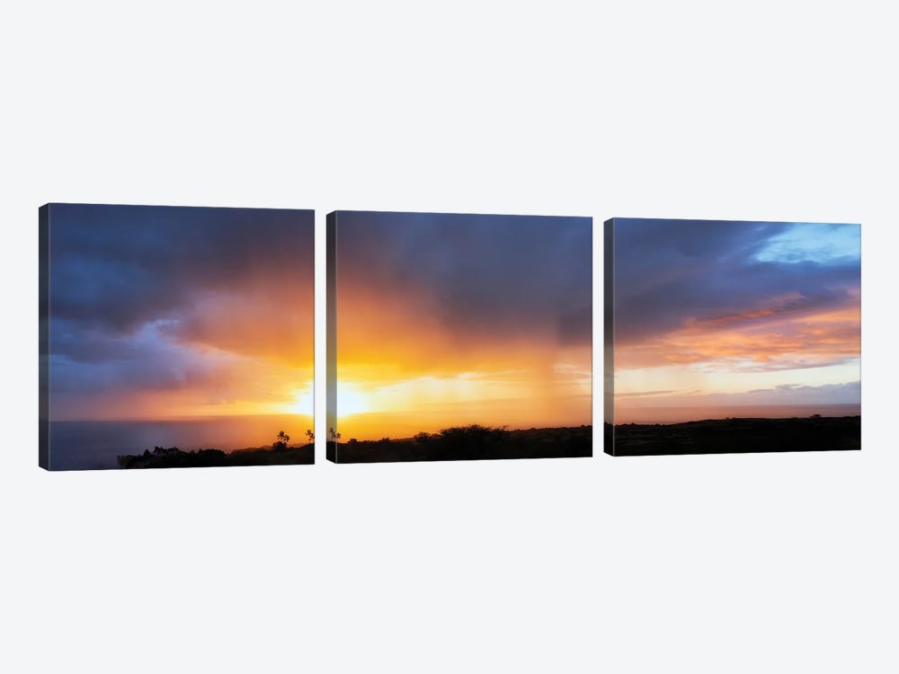 Seaside Sunset II by Dennis Frates 3-piece Canvas Print