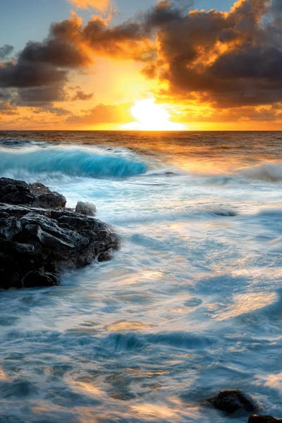 Painterly Tropical Sunrise II by Dennis Frates canvas print