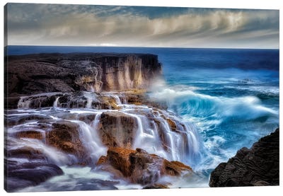 Ocean Wave Waterfall Canvas Art Print