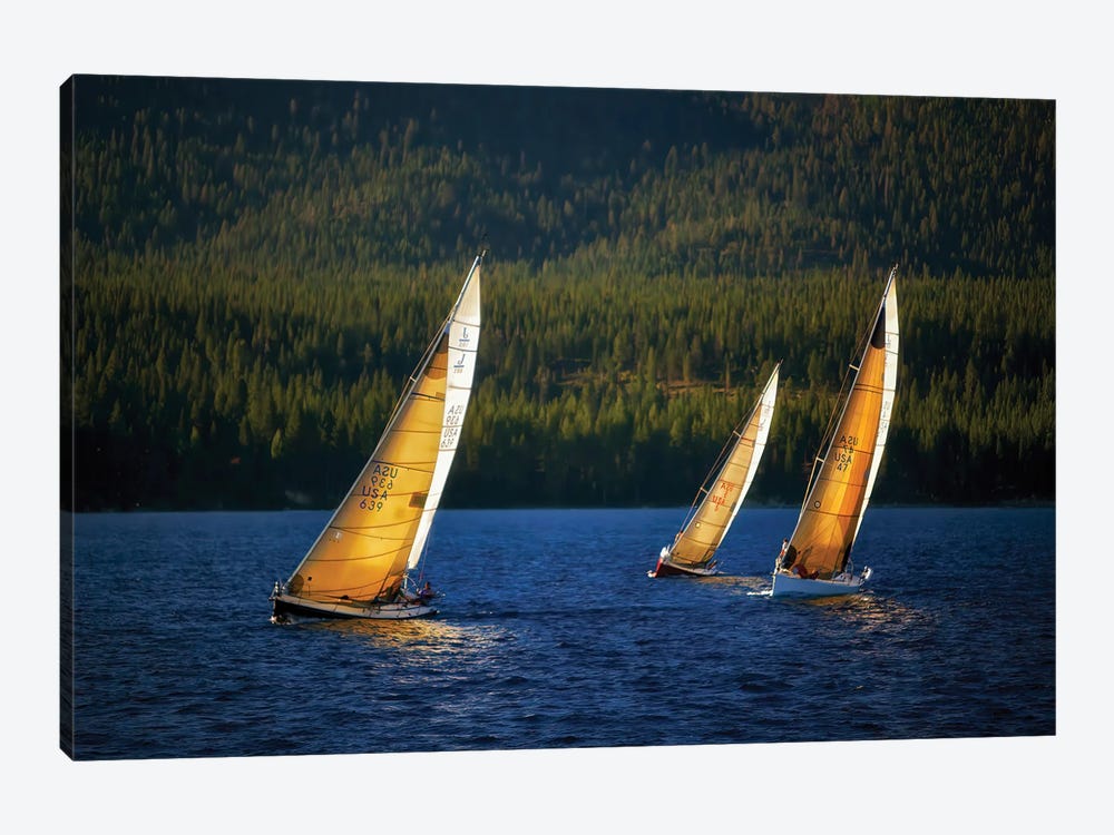 Sailboats by Dennis Frates 1-piece Canvas Print
